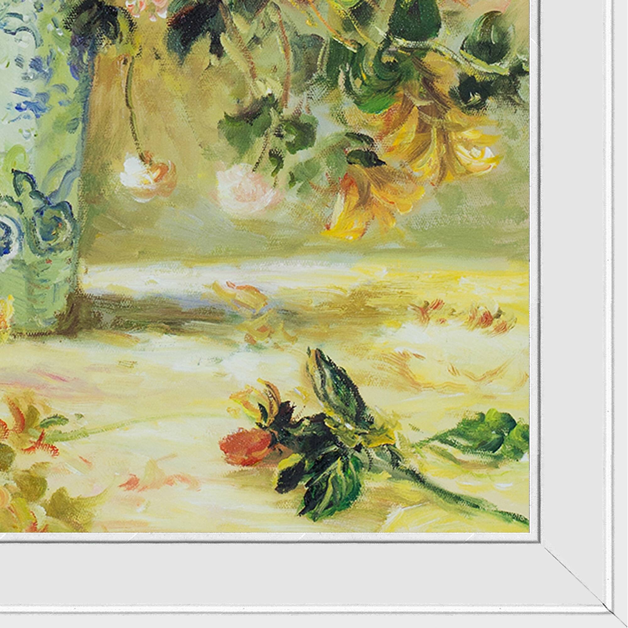 La Pastiche Roses and Jasmine in a Delft Vase with Gallery W On Sale